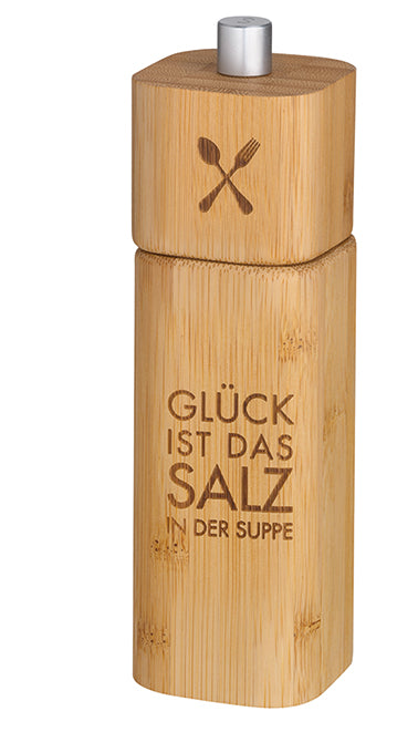 Salzmühle Glück ist das Salz in der Suppe