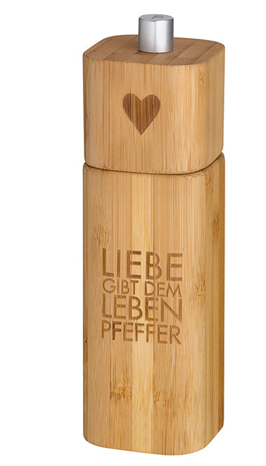 Pfeffermühle Liebe gibt dem Leben Pfeffer