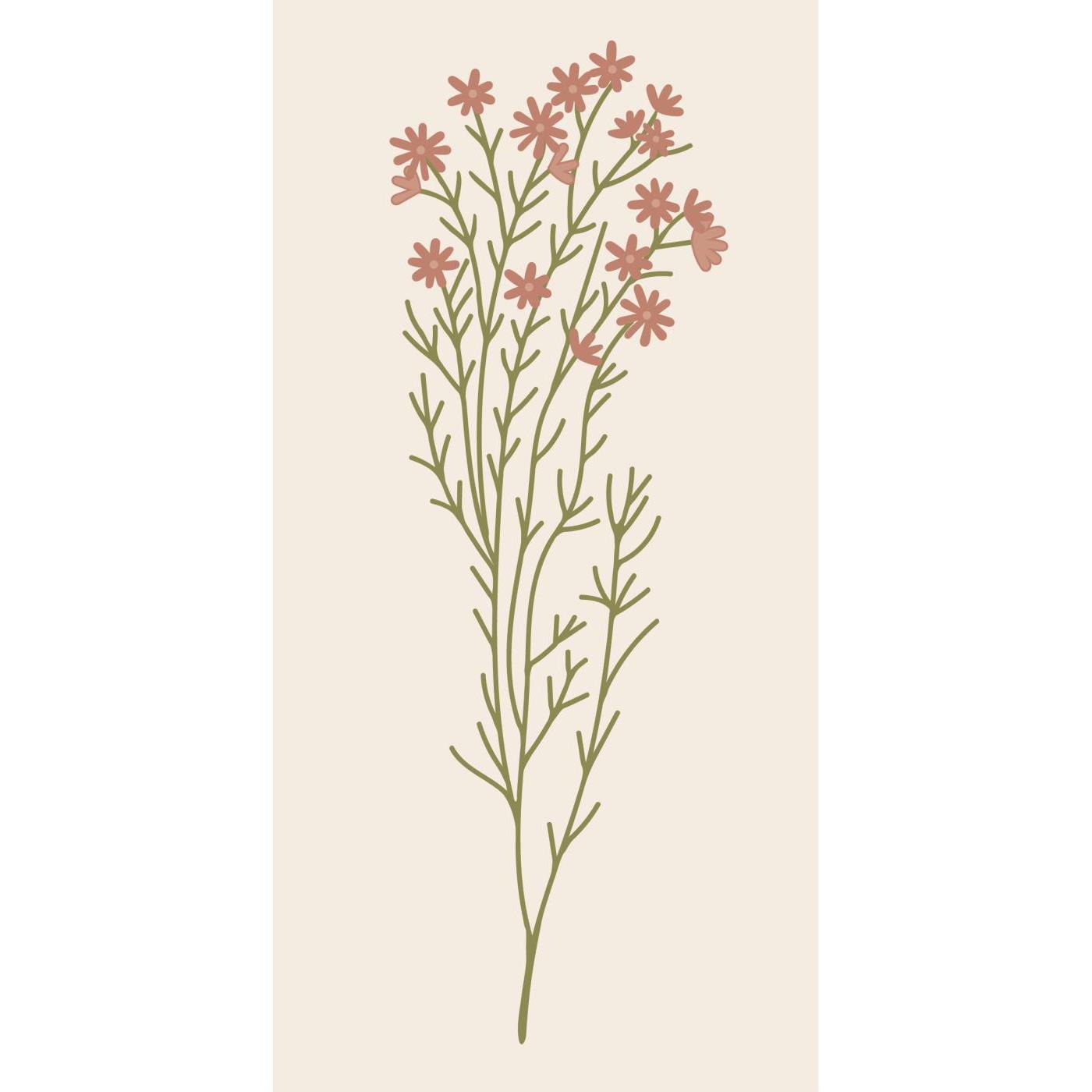 Serviette rosa Blume 16 Stck