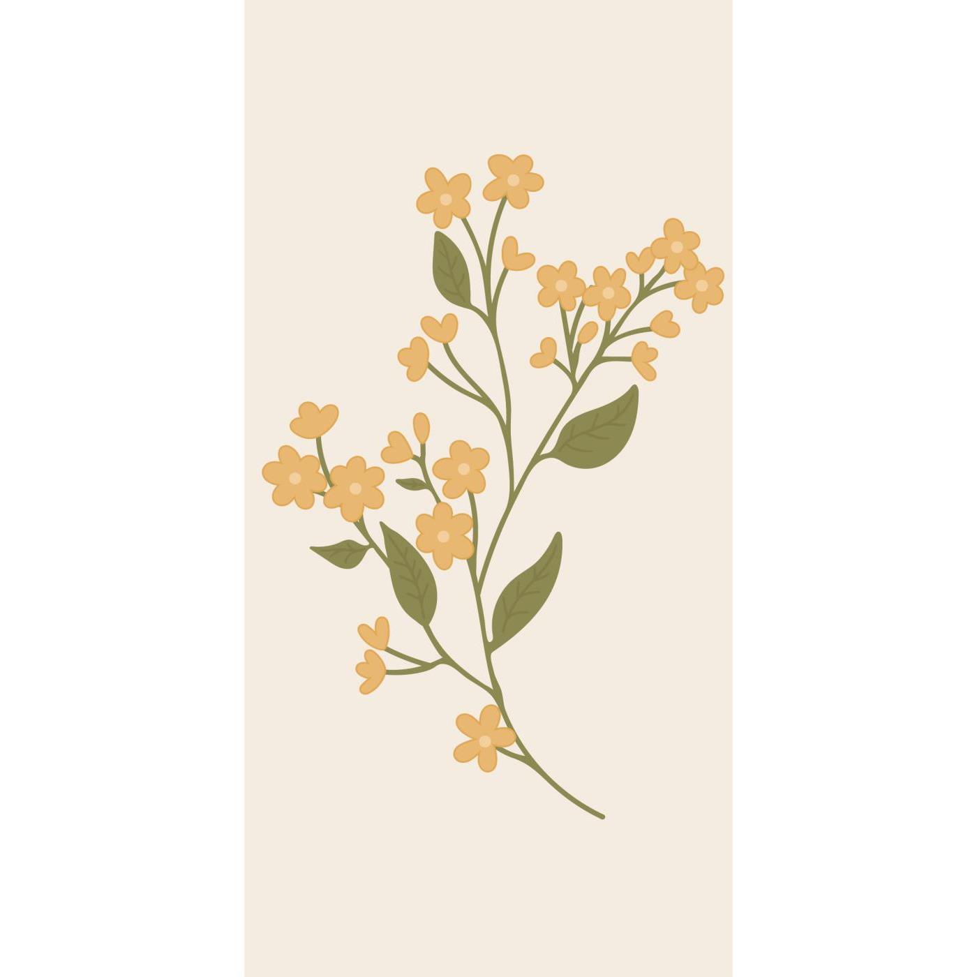 Serviette gelbe Blume 16 Stck