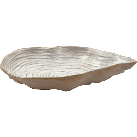Plate Shell pale grey irregular large