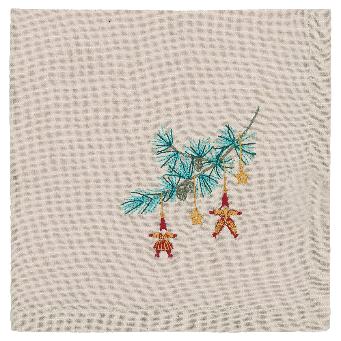 Stoffserviette w embroidery Juana sand