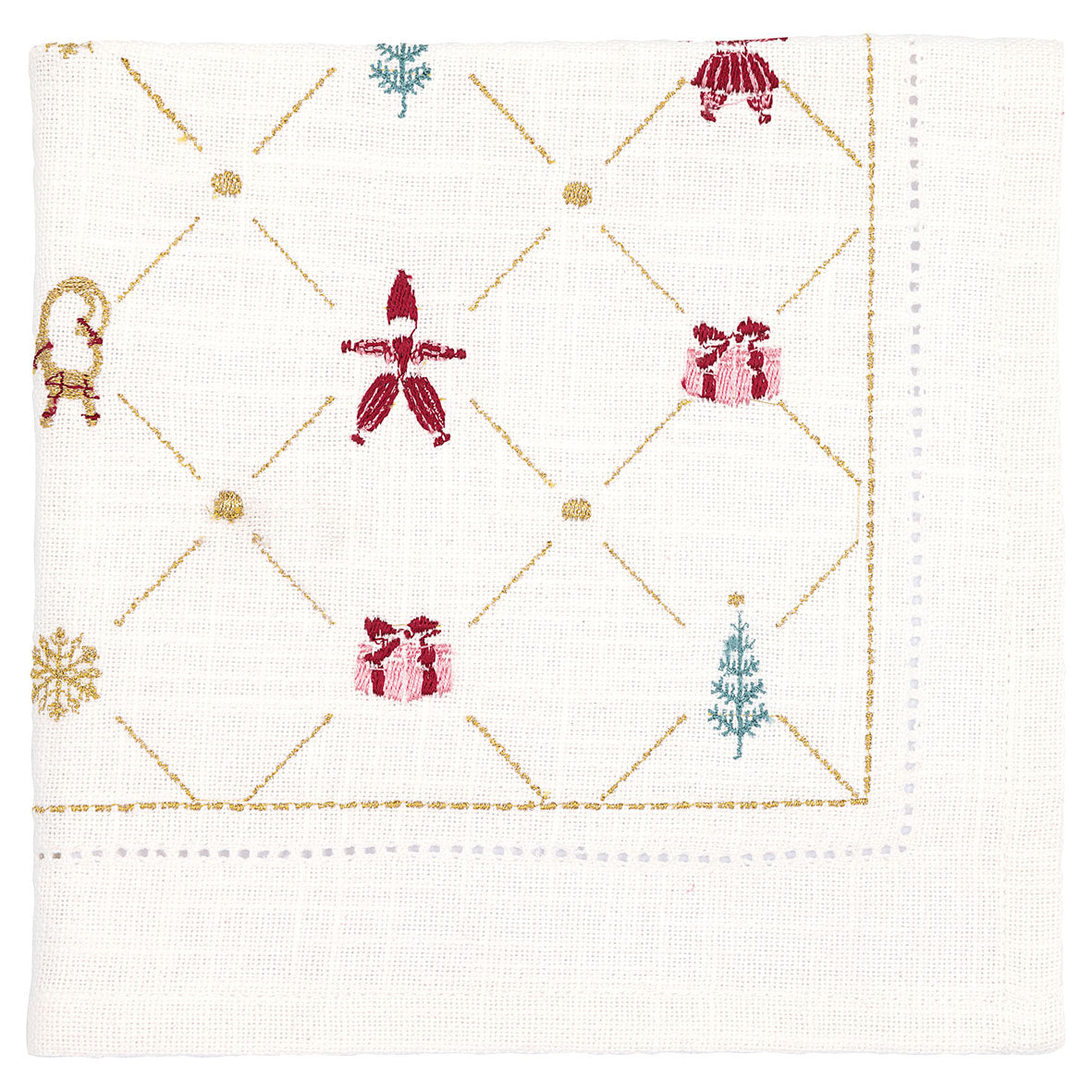 Napkin w emb Clarina white