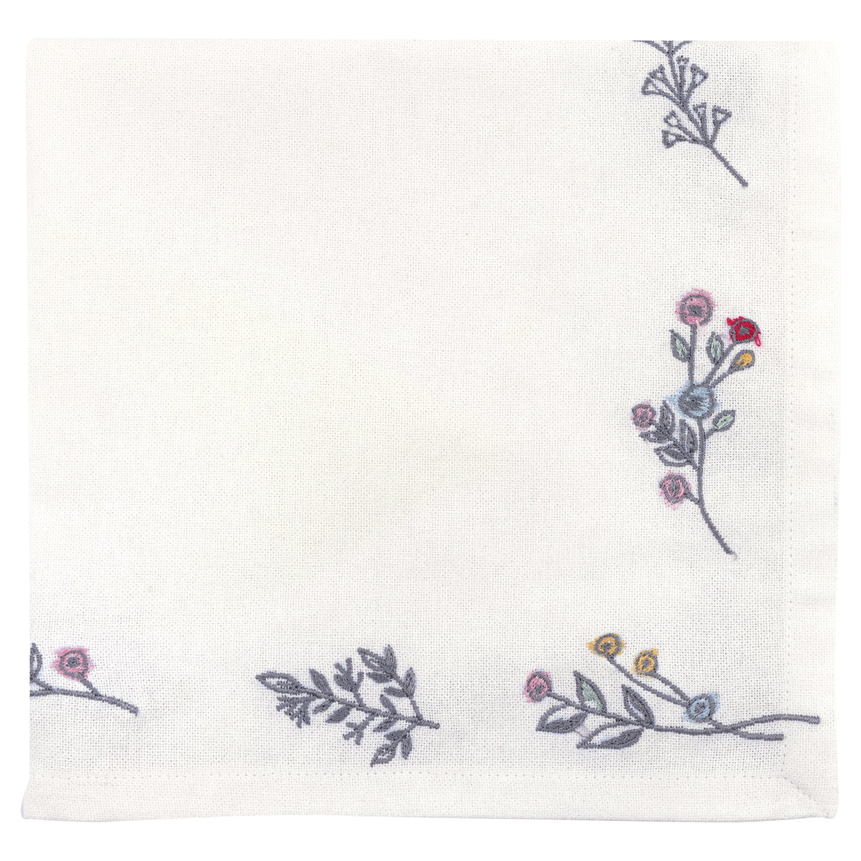 Stoffserviette Venissa white with emb