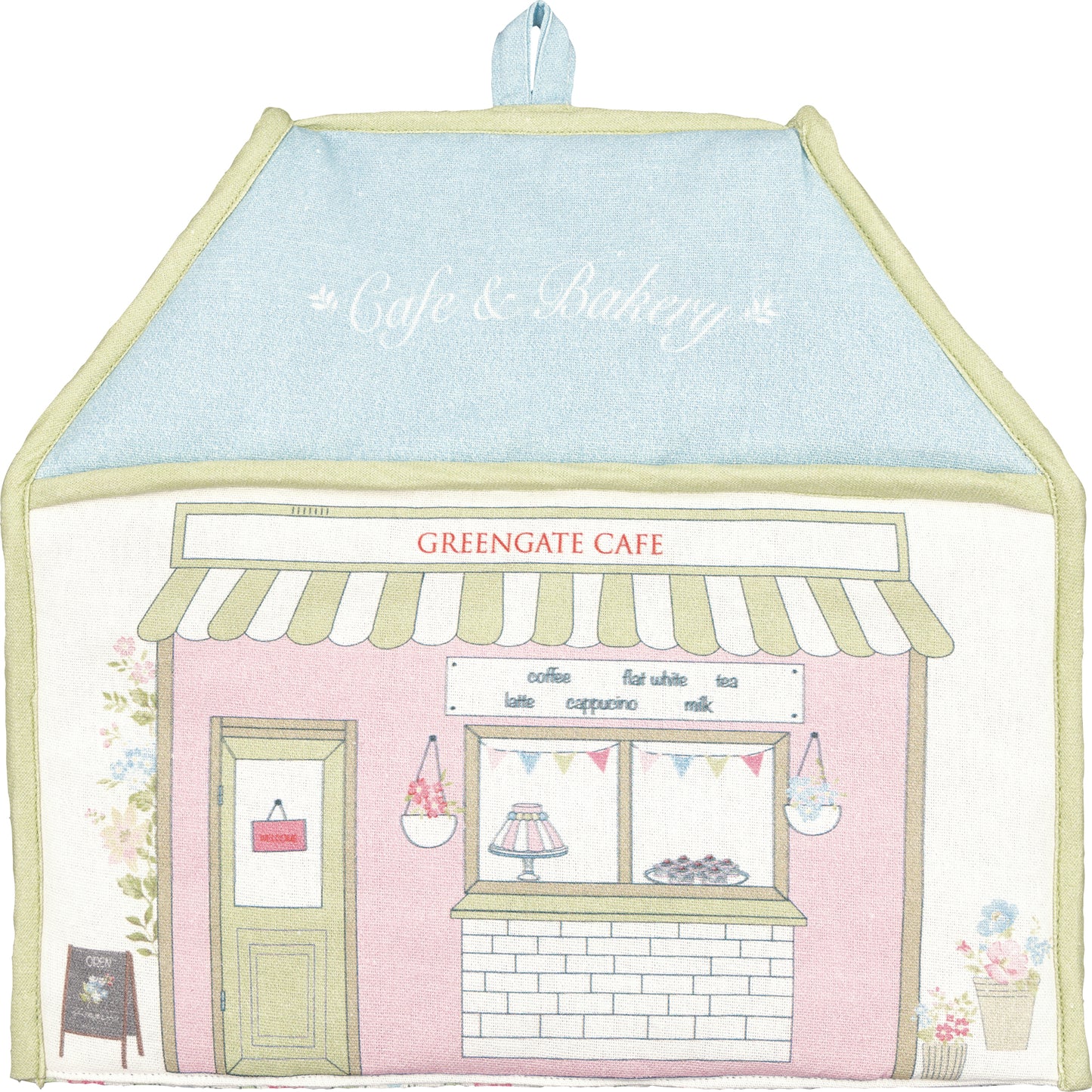 Tea cosy Josefina cafe white p.printed