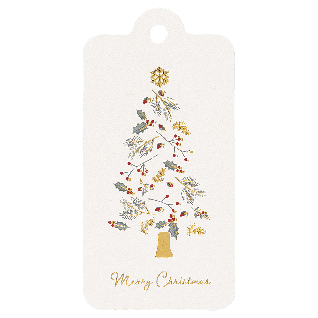 Gift tag Lucie xmas white 6 pcs
