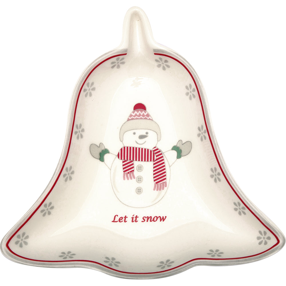 Bell plate Abella xmas white