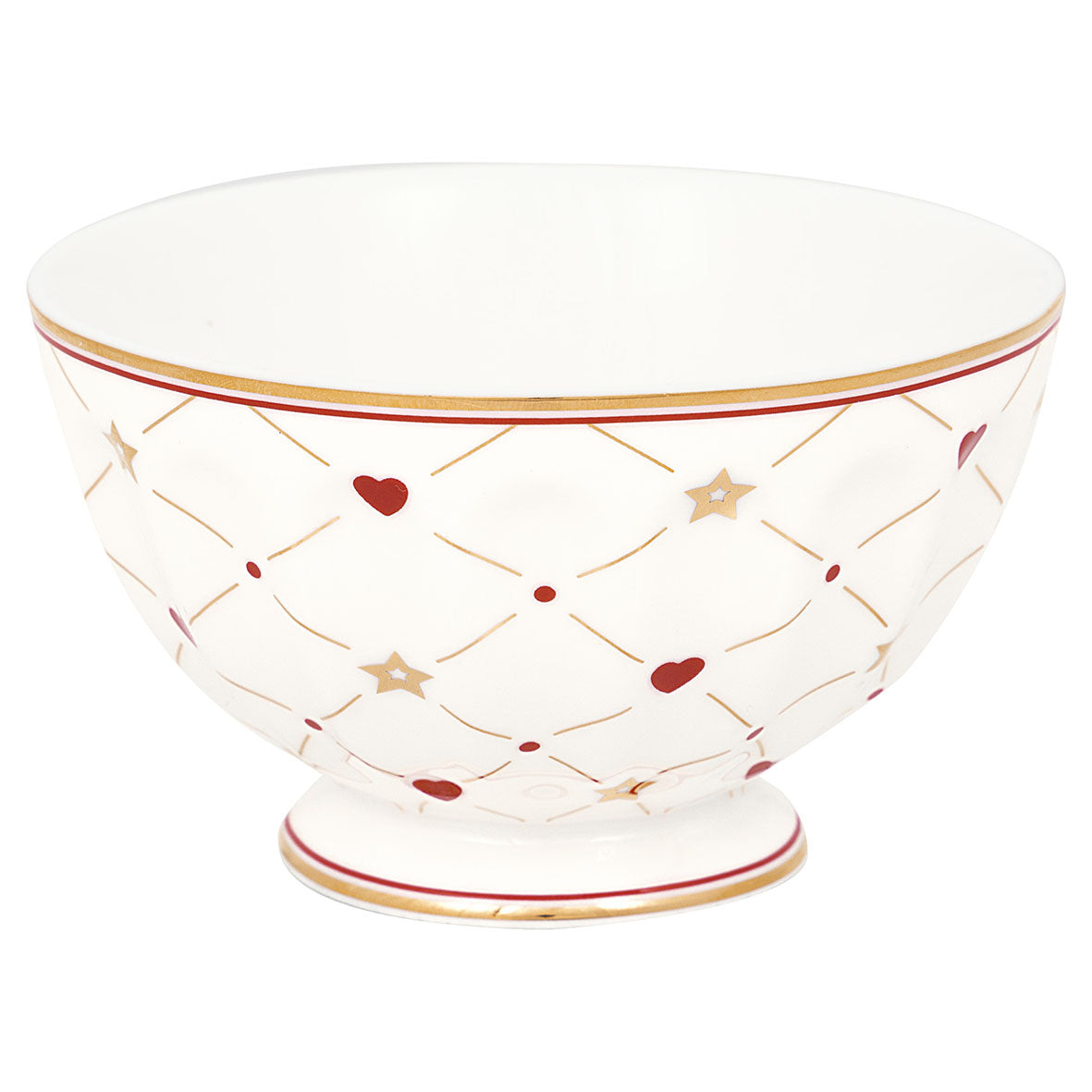 French bowl medium Clarina heart white
