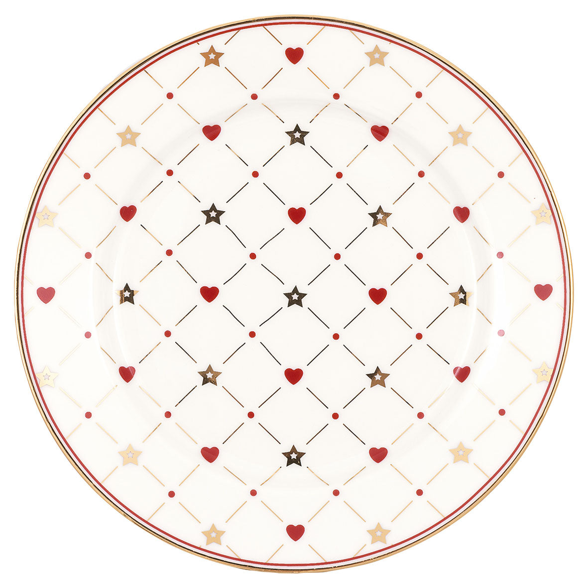 Small plate Clarina heart white