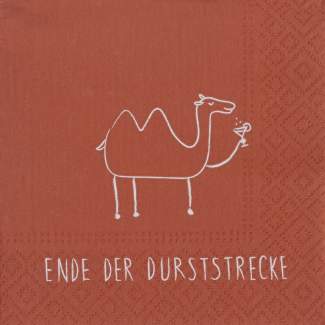 Cocktailserviette "Ende der Durststrecke"