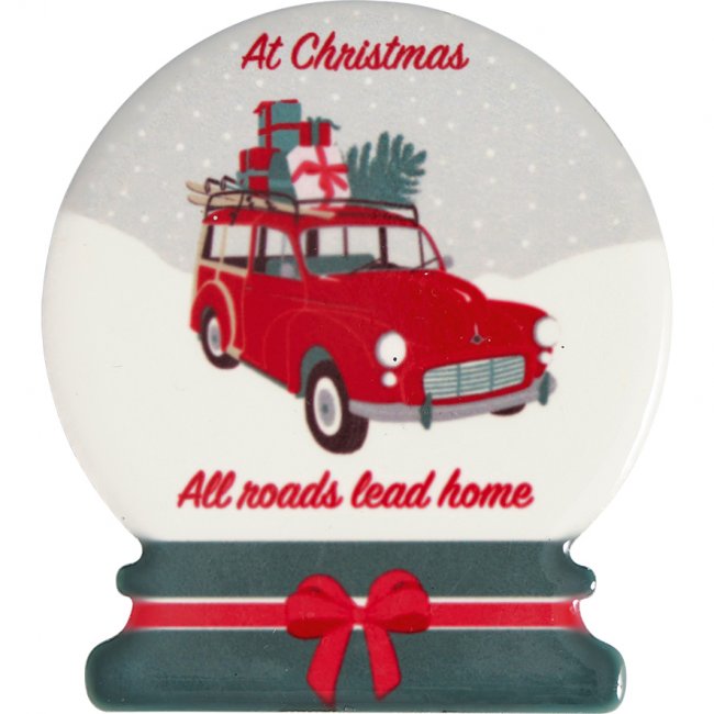 Magnet Christmas car red, 4tlg. Set