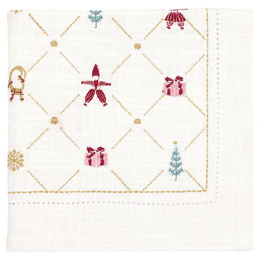 Napkin w emb Clarina white