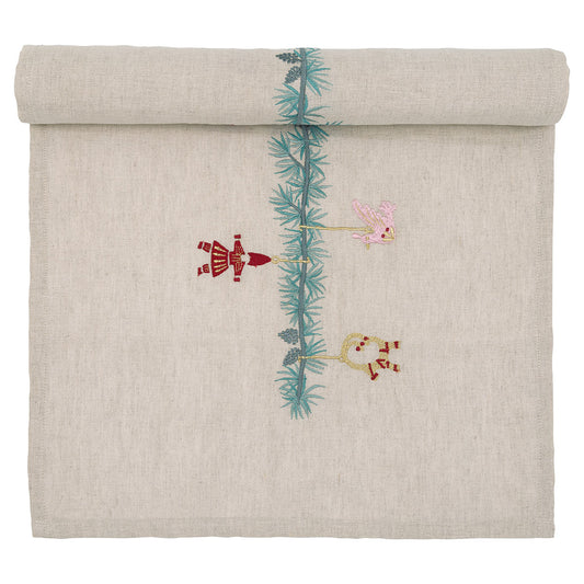 Table runner Juana sand w emb