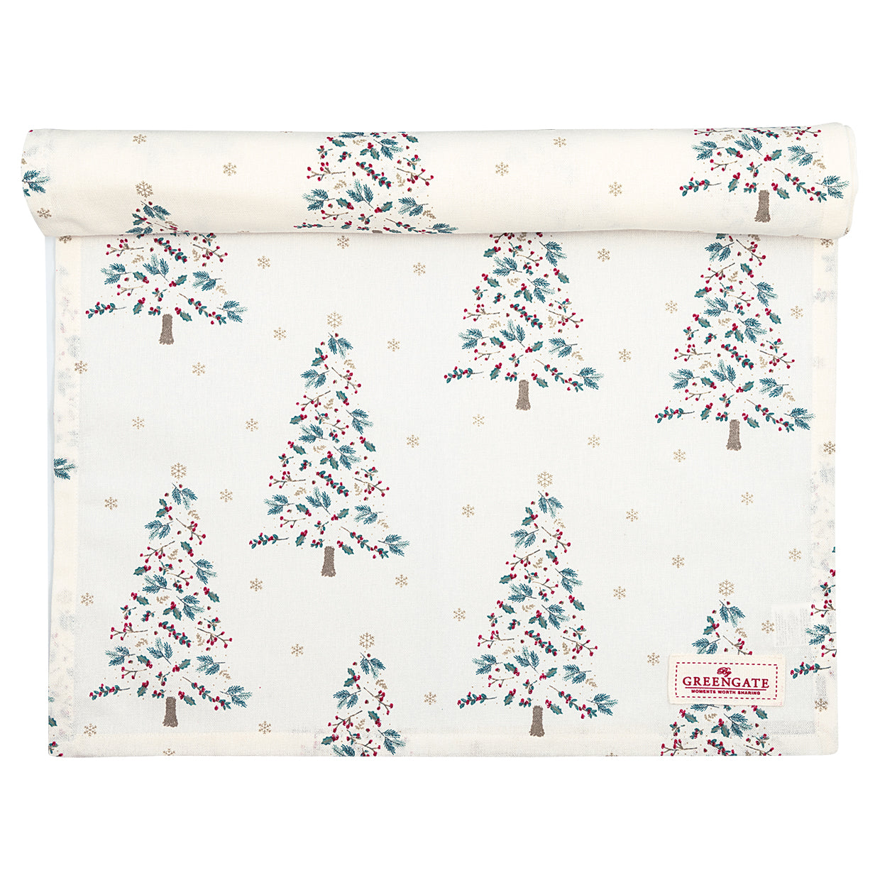 Table runner Lucie xmas white