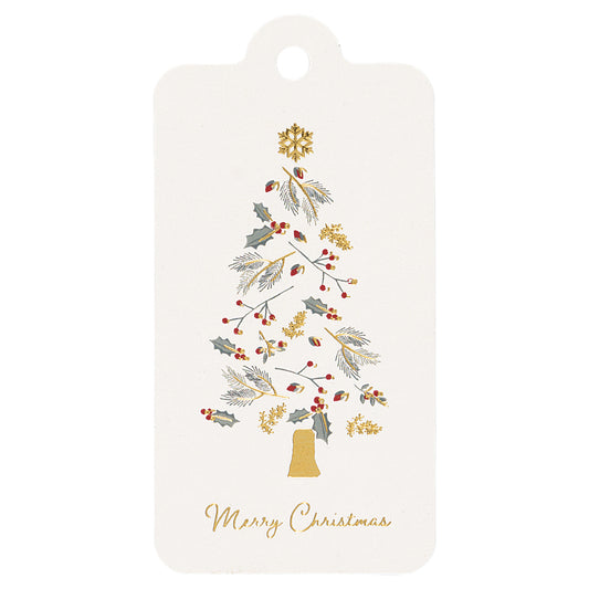 Gift tag Lucie xmas white 6 pcs