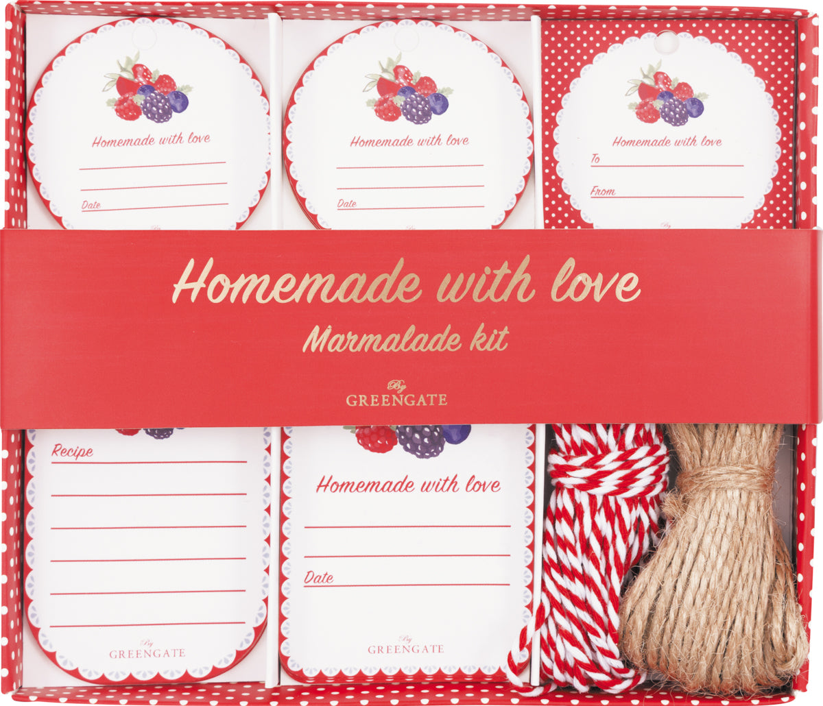 Gift tag box Berry white 25 pcs ass