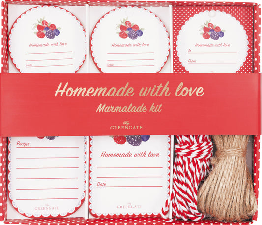 Gift tag box Berry white 25 pcs ass