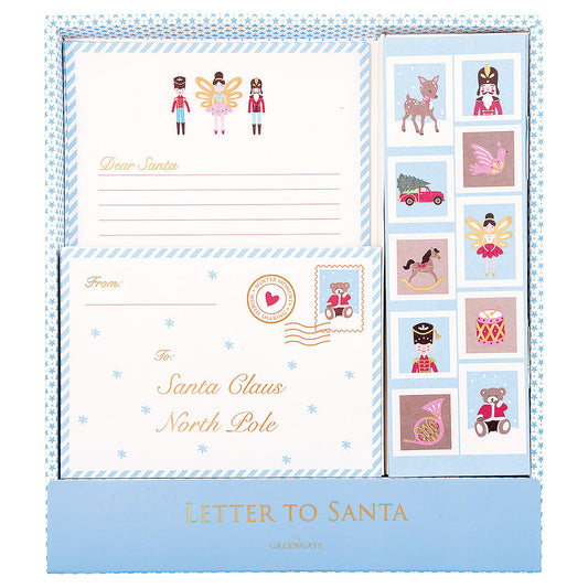 Letter writing set Xmas white 12pcs