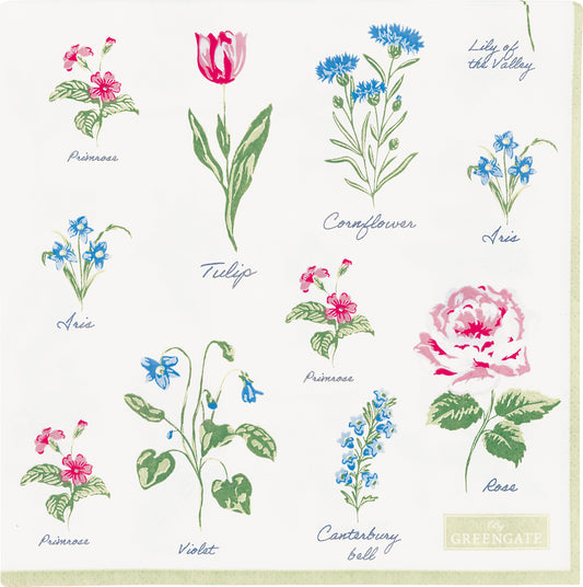 Papierservietten Agnes white large 20pcs