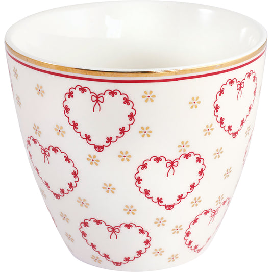 Latte Cup Layla heart white