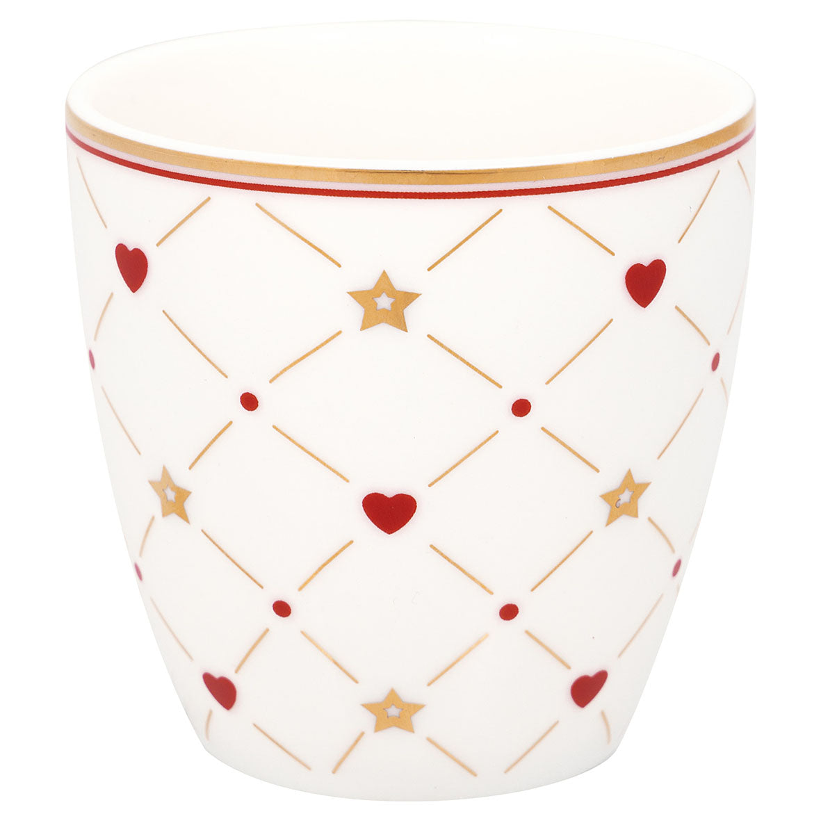 Mini latte cup Clarina heart white
