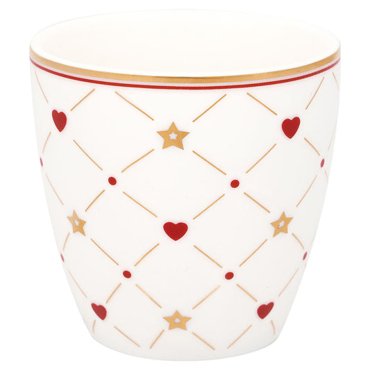 Mini latte cup Clarina heart white