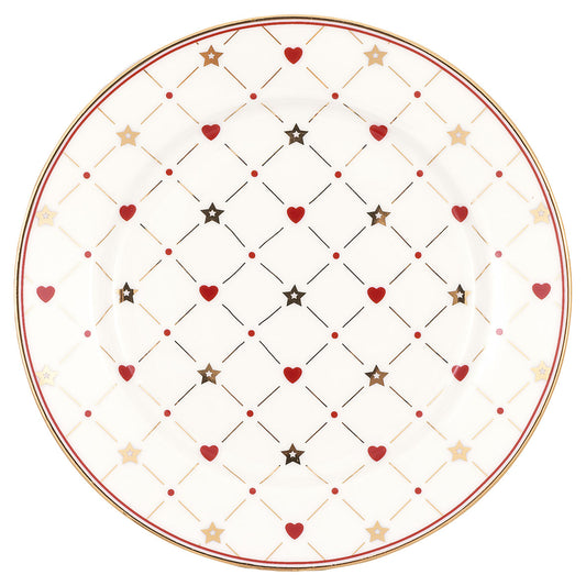 Small plate Clarina heart white