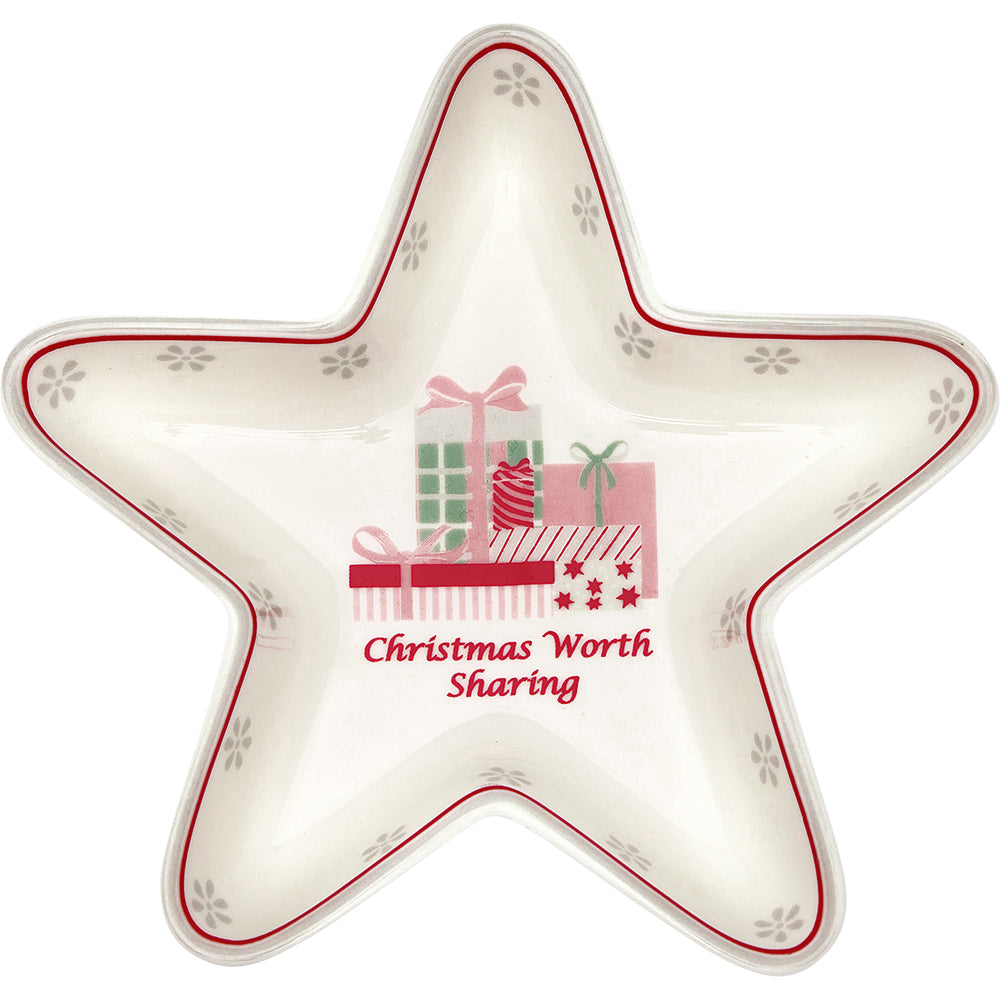 Star plate Abella xmas white