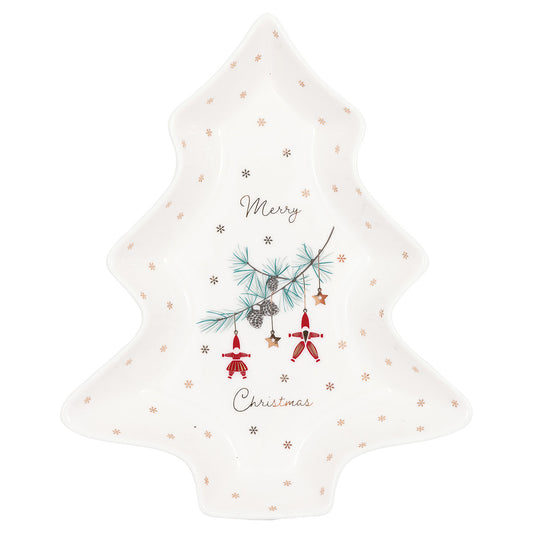 Tree plate Juana white medium