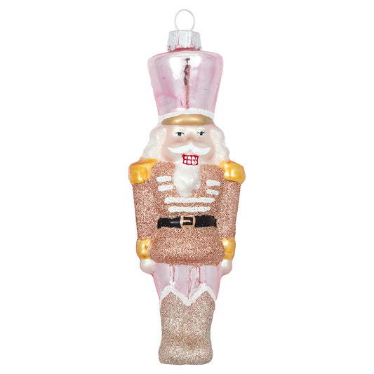 Ornament glass Nutcracker gold large