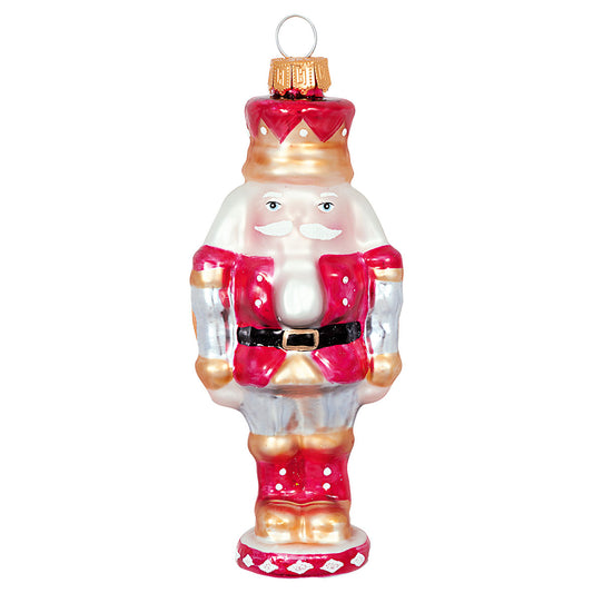 Ornament glass Nutcracker red medium