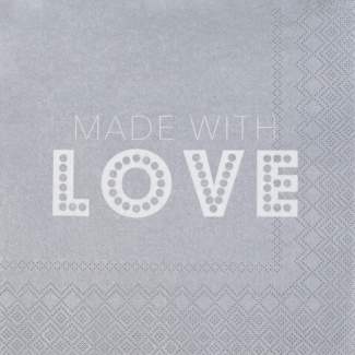 Serviette "Made with Love"
